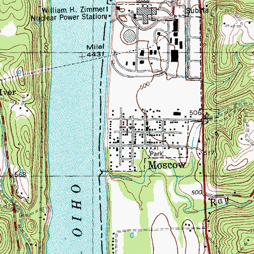 Topographic Map of Moscow Police Department, OH