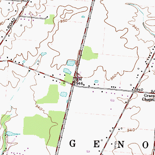 Topographic Map of Genoa Township Police Department, OH