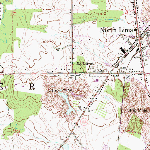Topographic Map of Beaver Township Police Department, OH