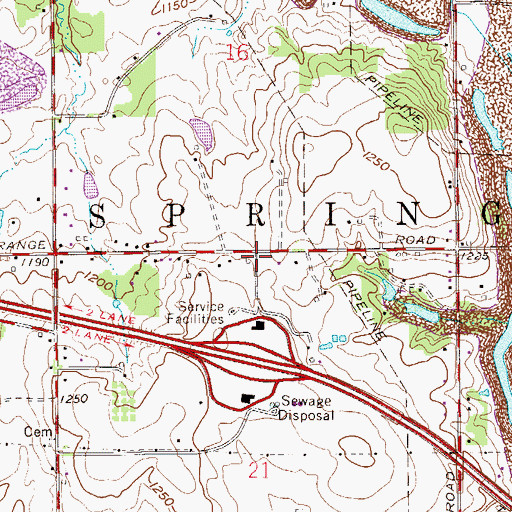 Topographic Map of Springfield Township Police Department, OH