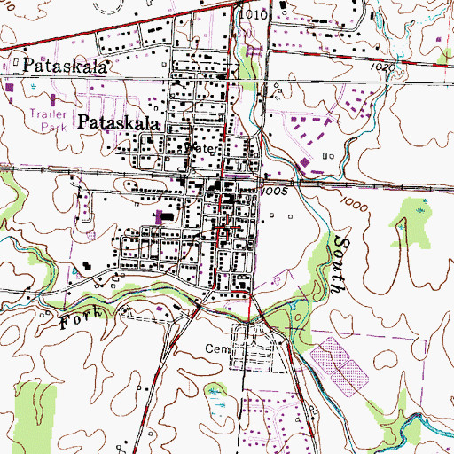 Topographic Map of Pataskala Police Department, OH