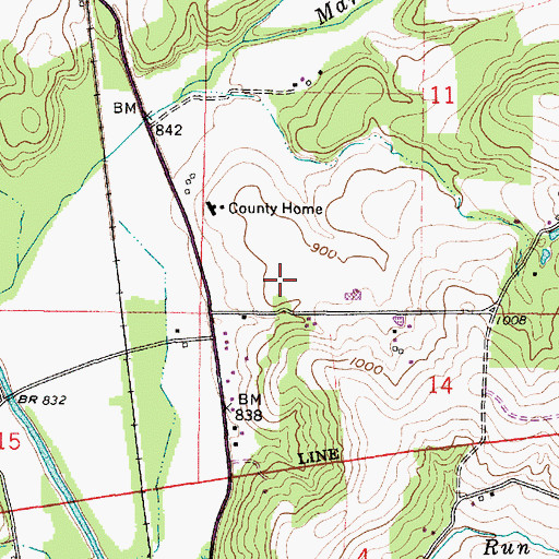 Topographic Map of Holmes County Sheriff's Office, OH