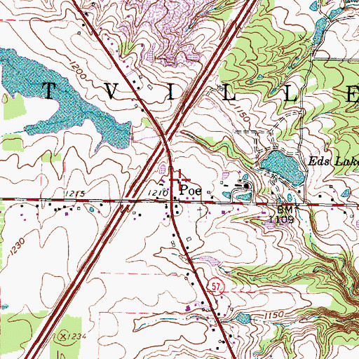 Topographic Map of Montville Township Police Department, OH