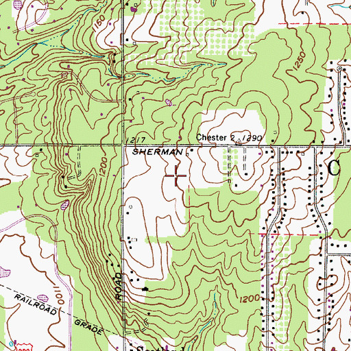 Topographic Map of Chester Township Police Department, OH