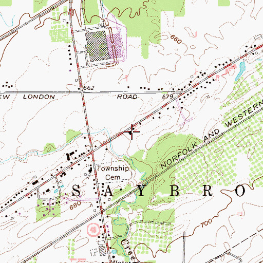 Topographic Map of Ohio State Highway Patrol - Ashtabula Patrol Post, OH