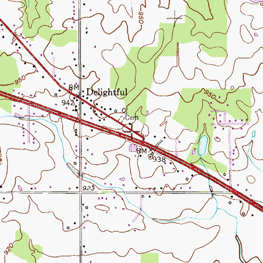 Topographic Map of Ohio State Highway Patrol - Warren Patrol Post, OH