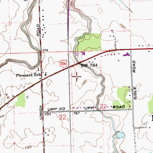Topographic Map of Ohio State Highway Patrol - Van Wert Patrol Post, OH