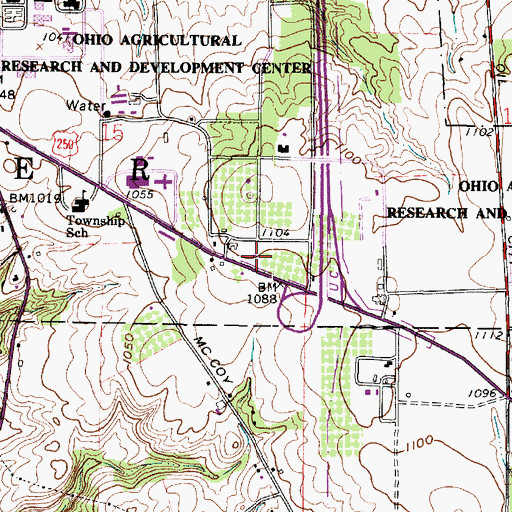 Topographic Map of Ohio State Highway Patrol - Wooster Patrol Post, OH
