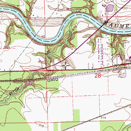 Topographic Map of Ohio State Highway Patrol - Defiance Patrol Post, OH