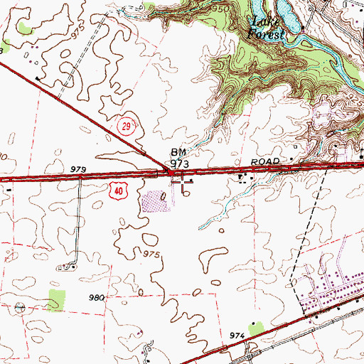 Topographic Map of Ohio State Highway Patrol - West Jefferson Patrol Post, OH