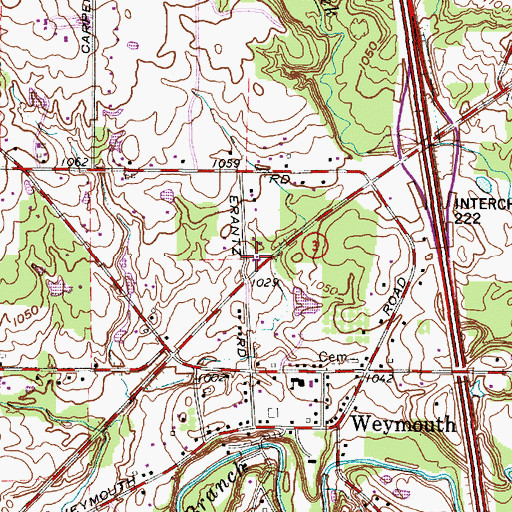 Topographic Map of Ohio State Highway Patrol - Medina Patrol Post 52, OH