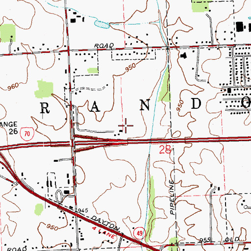 Topographic Map of Ohio State Highway Patrol - Dayton Patrol Post, OH