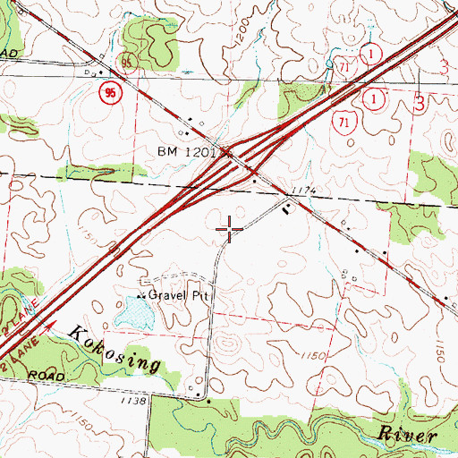 Topographic Map of Ohio State Highway Patrol - Mount Gilead Patrol Post, OH