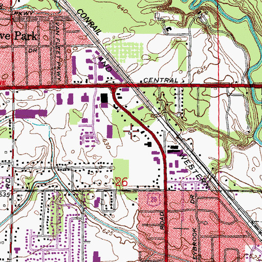 Topographic Map of ProMedica Wildwood Orthopedic and Spine Hospital, OH