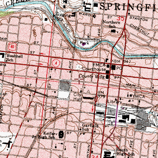 Topographic Map of Ohio Valley Surgical Hospital, OH