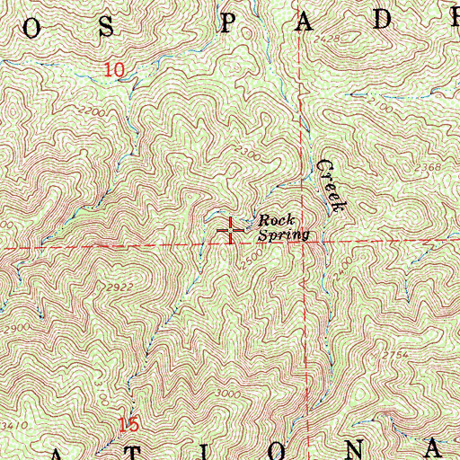 Topographic Map of Rock Spring, CA