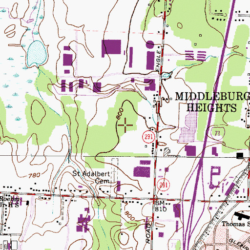 Topographic Map of Regency Hospital - Cleveland West, OH