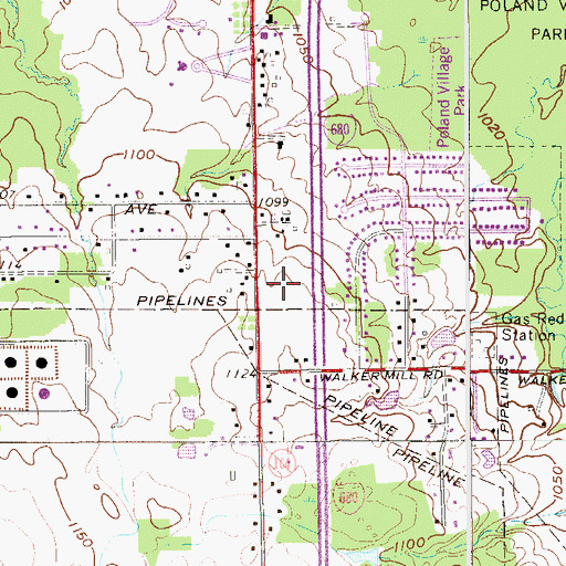 Topographic Map of Vibra Hospital of Mahoning Valley, OH