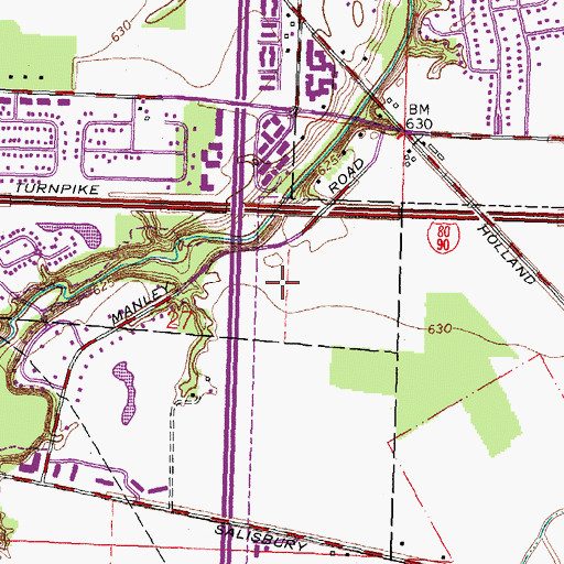 Topographic Map of Arrowhead Behavioral Health Treatment Facility, OH