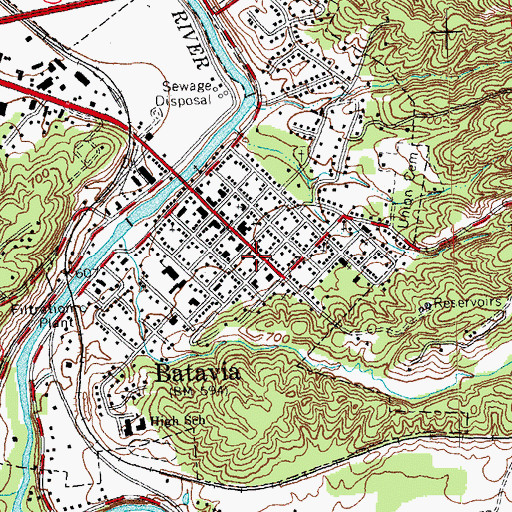 Topographic Map of Central Joint Fire and Emergency Medical Services District Station 12, OH