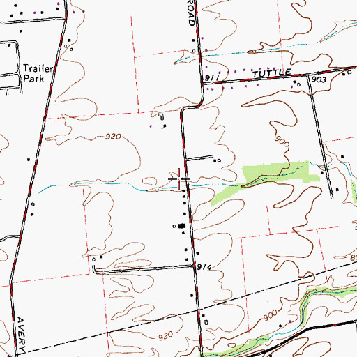 Topographic Map of Columbus Division of Fire Station 34, OH