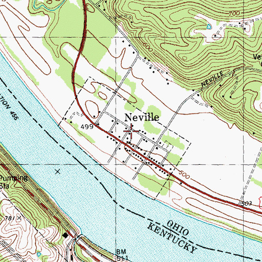 Topographic Map of Washington Township Fire and Rescue Station 66, OH