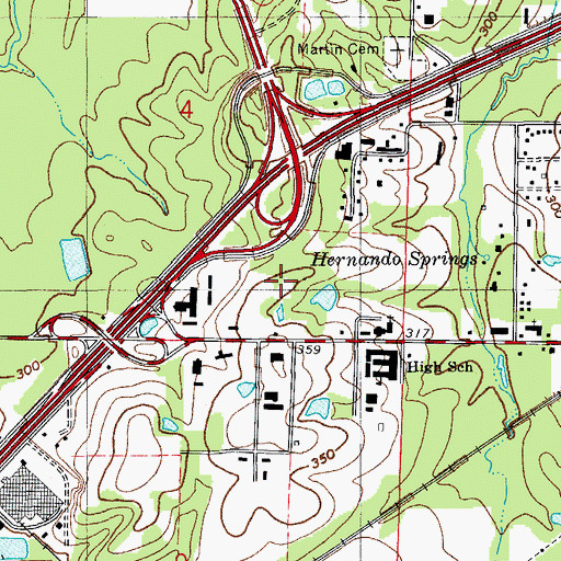Topographic Map of Allegiance Specialty Hospital of Little Rock, AR