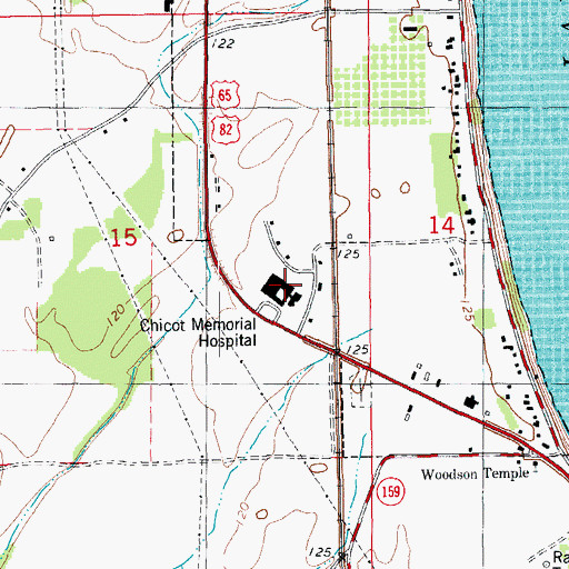 Topographic Map of Southeast Rehabilitation Hospital, AR