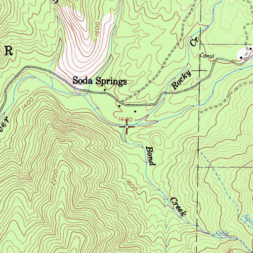 Topographic Map of Rocky Creek, CA