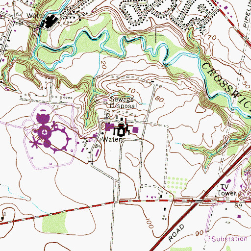 Topographic Map of Albert Charles Wagner Youth Correctional Facility, NJ