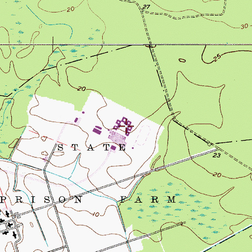 Topographic Map of Bayside State Prison, NJ