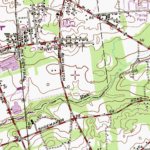 Topographic Map of South Woods State Prison, NJ