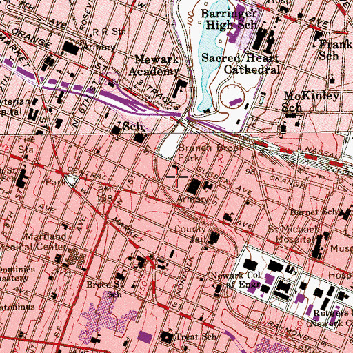 Topographic Map of Essex County Juvenile Detention Center, NJ