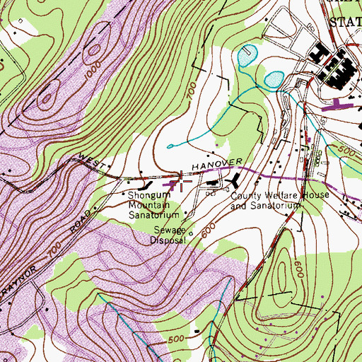 Topographic Map of Morris County Juvenile Detention Center, NJ