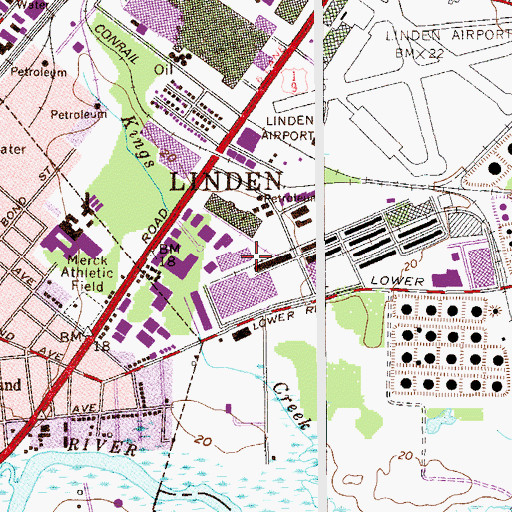 Topographic Map of Union County Juvenile Detention Center, NJ