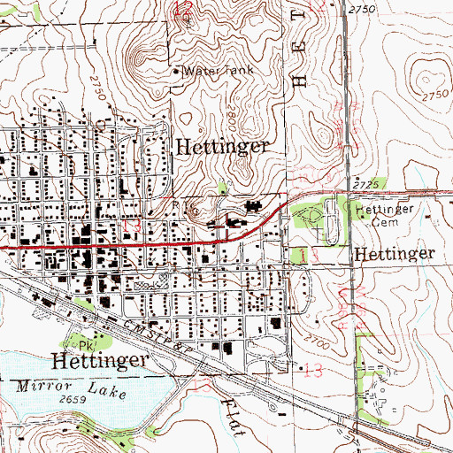 Topographic Map of West River Regional Medical Center, ND