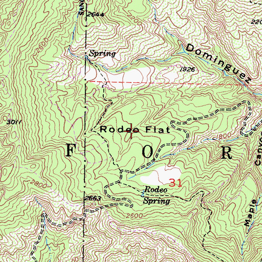 Topographic Map of Rodeo Flat, CA