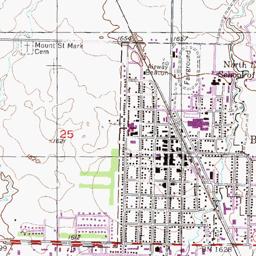 Topographic Map of Saint Andrew's Health Center, ND