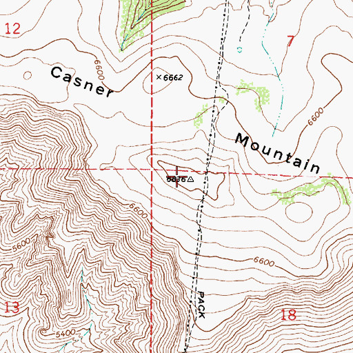 Topographic Map of Casner Mountain, AZ