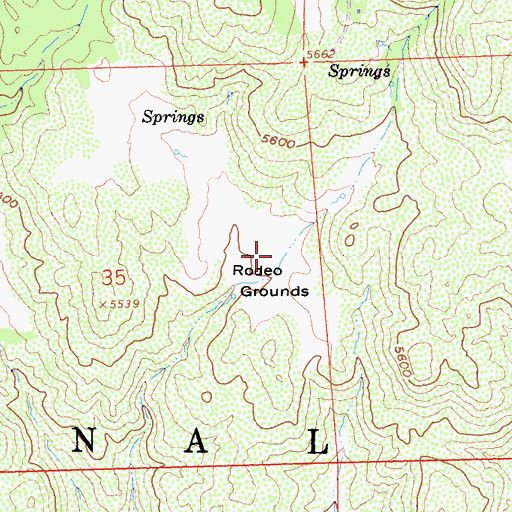 Topographic Map of Rodeo Grounds, CA