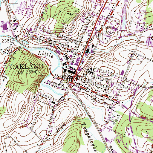 Topographic Map of Garrett County Sheriff's Office, MD