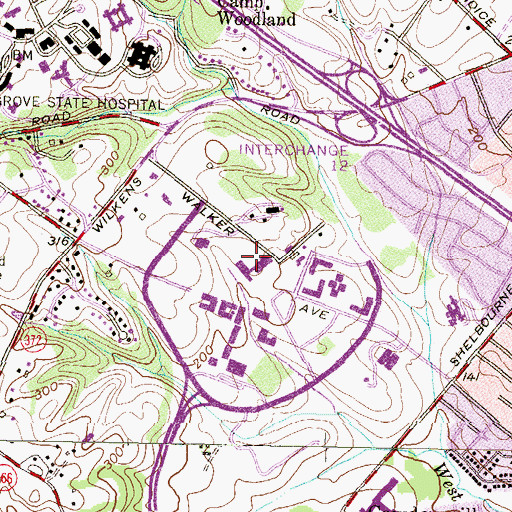 Topographic Map of University of Maryland Baltimore County Police Department, MD