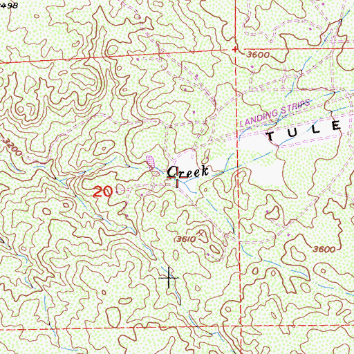 Topographic Map of Rogers Canyon, CA