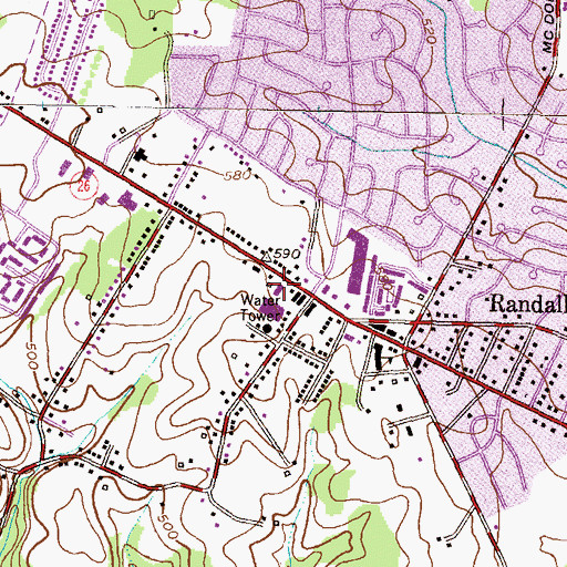 Topographic Map of Baltimore County Police Woodlawn Substation, MD