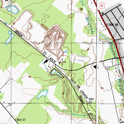 Topographic Map of Wicomico County Parks Police, MD