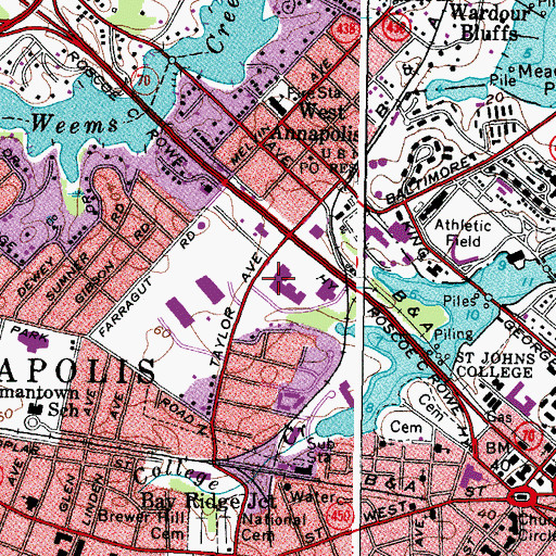 Topographic Map of Maryland Department of Natural Resources Police Headquarters, MD