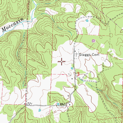 Topographic Map of Arkansas Department of Corrections North Central Unit, AR