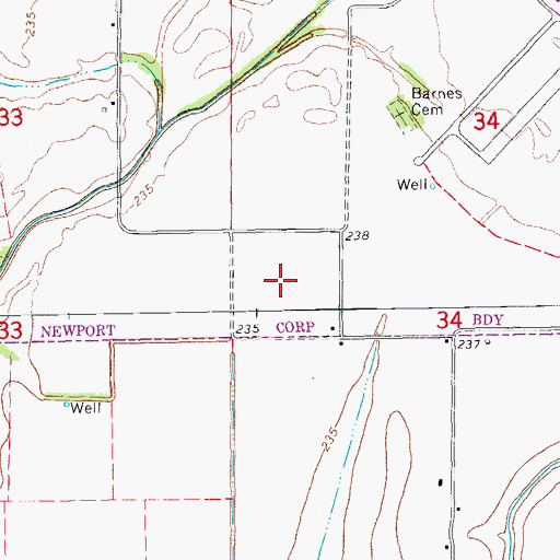 Topographic Map of Arkansas Department of Corrections McPherson Unit, AR