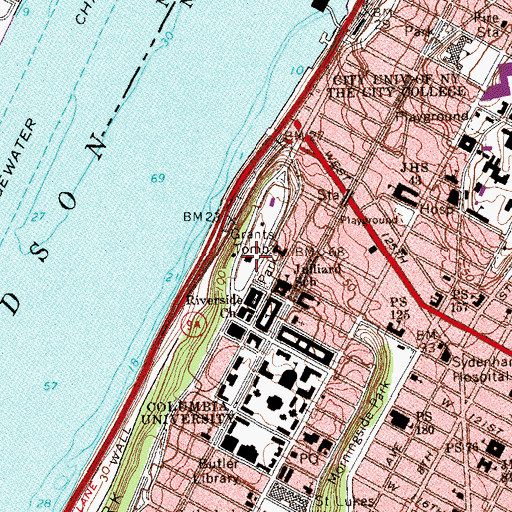Topographic Map of General Grant National Memorial, NY