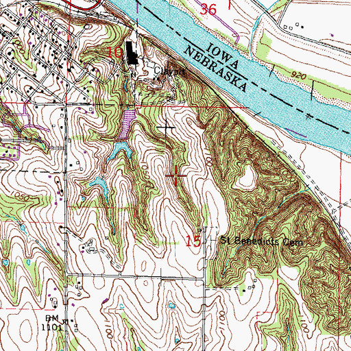 Topographic Map of Lewis and Clark National Historic Trail, NE